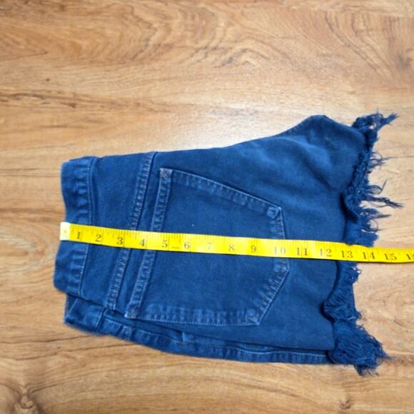Vintage Marithe Francois Girbaud Denim Shorts Frayed Hem Blue 90s Womens 29 - Picture 10 of 10